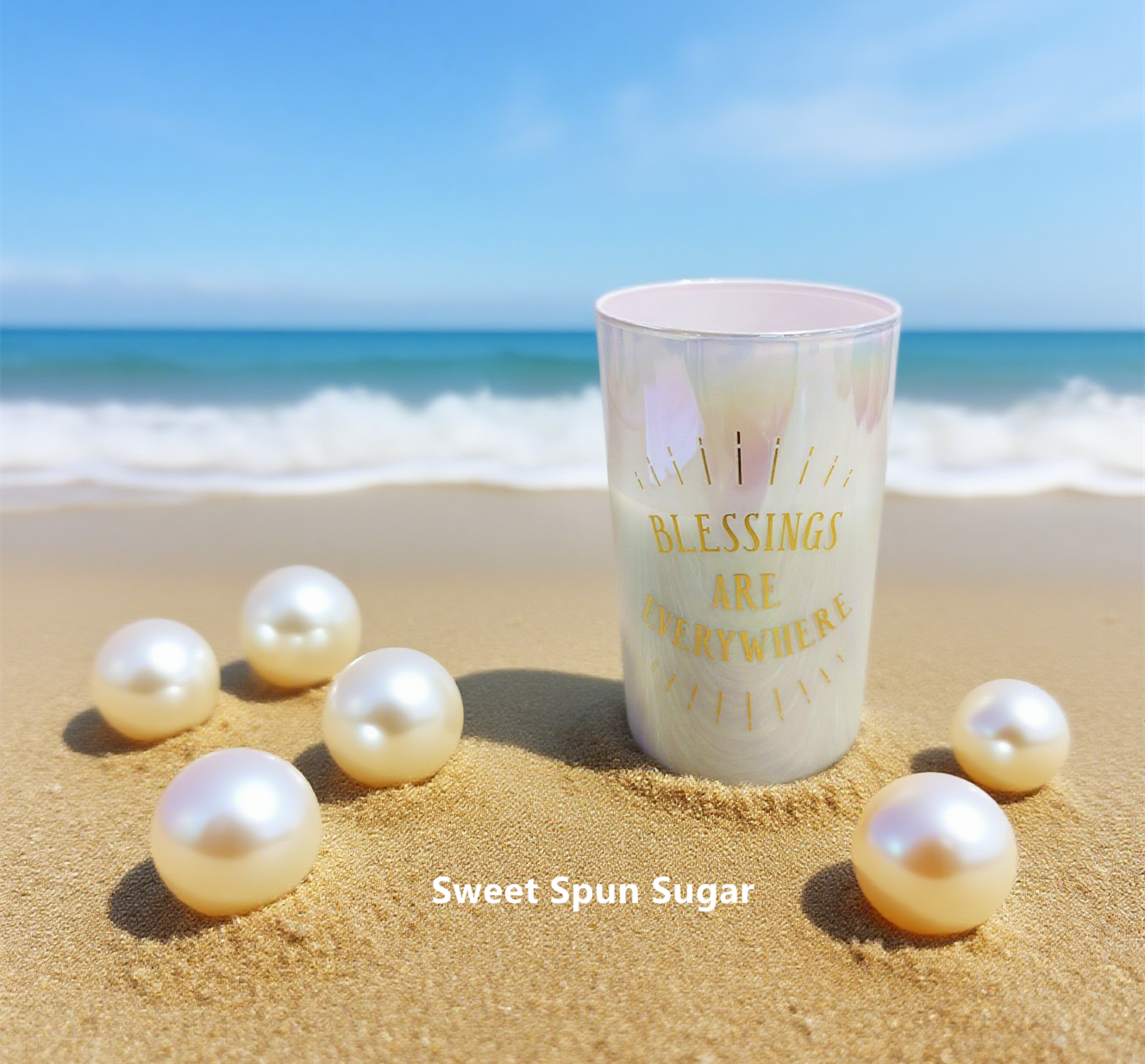 Colorful Pearl Decal Candle